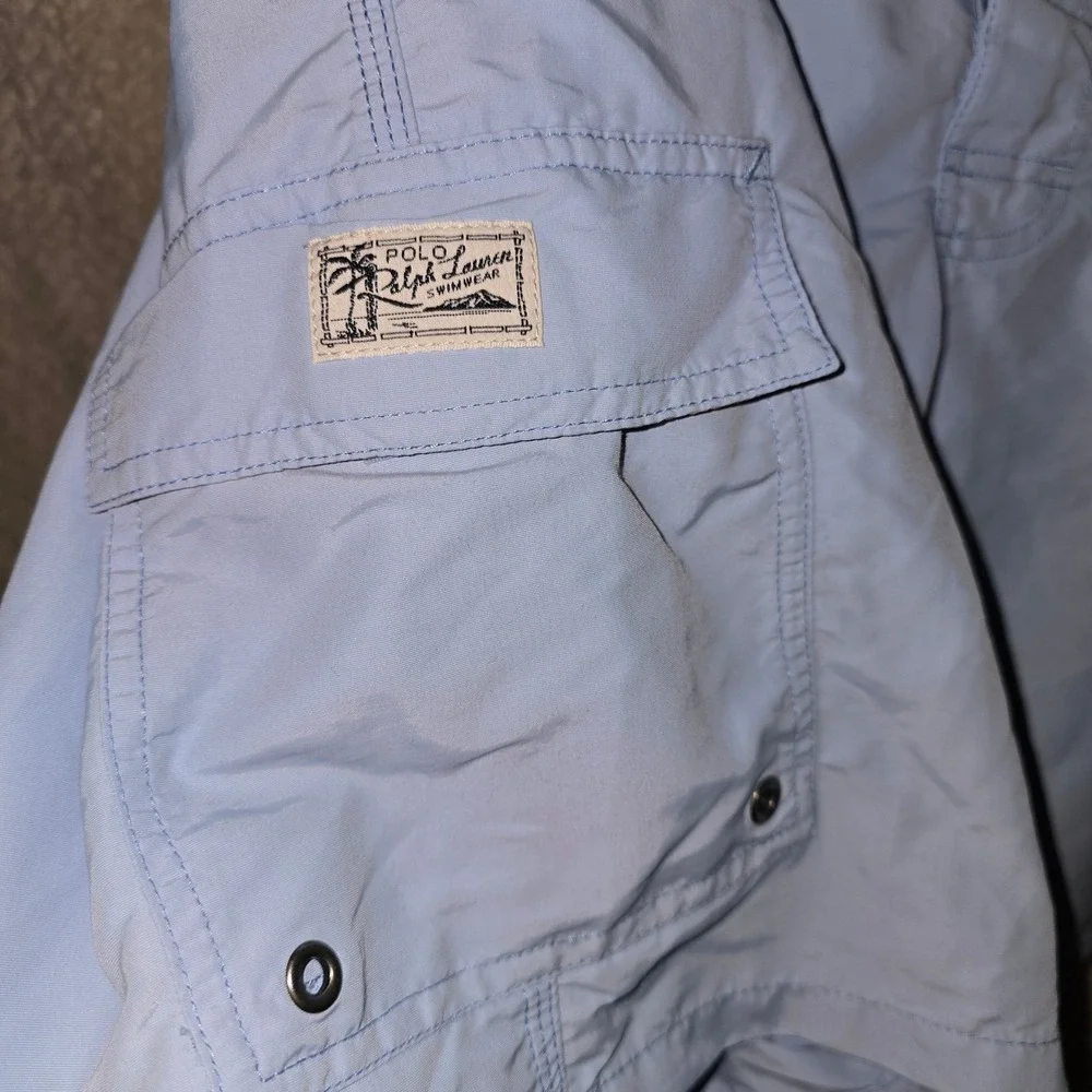 Polo Ralph Lauren Swim‎ Trunks XL Mens Blue Orange Traveler Cargo Board Shorts